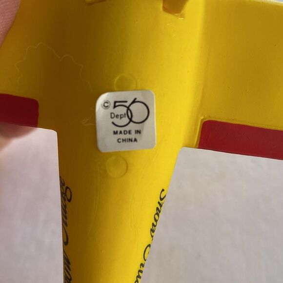 DEPARTMENT 56 Spirit of Snow Village Yellow Airplane - Picture 5 of 6